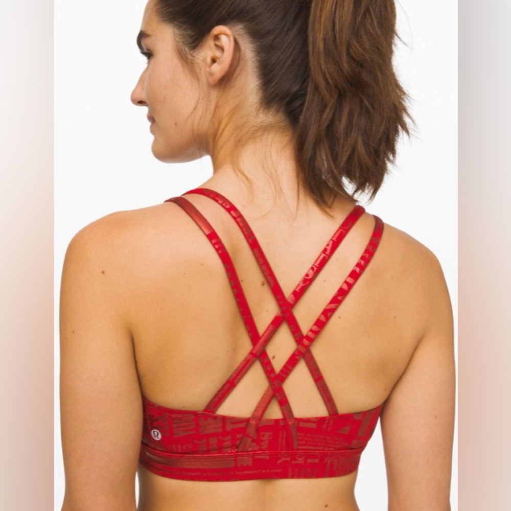 Lululemon Energy Bra *Manifesto
20YR Manifesto Foil Dark Red